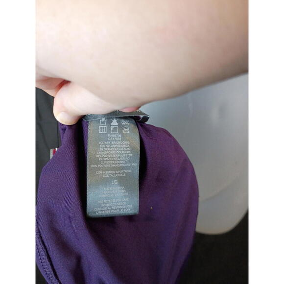 VINCE CAMUTO WRAP BIKINI TOP PLUM L - Picture 4 of 4